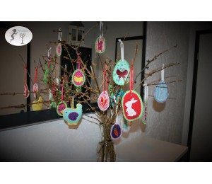 ITH Stickdatei - Osterbaum Anhänger